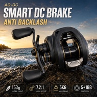 DC Baitcasting Reel ultra light reel Smart Brake Anti Backlash 7.2:1 5+1BB 5KG Drag 153g Long Cast