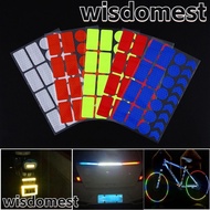 WISDOMEST Bike Reflective Stickers Waterproof Cycling Accessories Night Safty Warning Wheel Rim Sticker