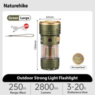 Naturehike Portable Rechargeable outdoor camping flashlight strong light lamp long-range hiking moun