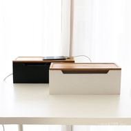 Charger Wire Socket Cover Wooden Wire Socket Organizer Rack Wire Board Bamboo Storage Box Organizer 