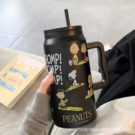 snoopy ถ้วยฉนวน สแตนเลส 1500ml ถ้วยสูญญากาศ เครื่องดื่มความจุขนาดใหญ่ แก้วน้ําการ์ตูนของขวัญวันเกิด