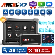 ANCEL X7 OBD2 Full ระบบสแกนเนอร์ ECU Coding Active Test SRS น้ำมัน EPB DPF ABS TPMS Injector Coding 