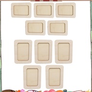 10PCS DIY Wood Picture Frames Unfinished Solid Wood Photo Picture Frames, for Crafts Wood, DIY Paint