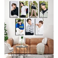 1 WALLDECOR PACKAGE 7 BTS MEMBERS ALL MEMBERS - BTS WALL DECORATIONS 6MM MDF BOARD FREE PHOTOCARD CA