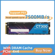 CT300 SSD SSD 1Tb 2Tb 4เทราไบต์ SSD M2 Nvme Pcie 4.0 M.2 X4 2280 Nvme SSD ไดรฟ์ดิสก์แบบแข็งภายในสำหรับเดสก์ท็อป PS5