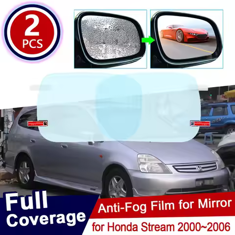 for Honda Stream 2000~2006 RN1 RN2 RN3 RN4 RN5 Rearview Mirror Protective Anti Fog Films Accessories