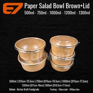 Paper Salad Bowl Brown Paper Bowl Lunch Box 500ml to 1300ml