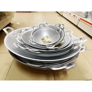 Double Handle Aluminium Wok 8”~24” / Kuali Aluminium Dua Tangkai / Cooking Wok / Cooking Pan / Alloy