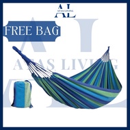 Hammock Swing Canvas Buaian Gantung Camping Hammock Outdoor Buaian Outdoor Bed Hanging Bed Travel Sl