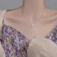 925 silver flower necklace with 5 ways for women
