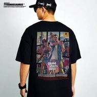 Digital Direct Print Ps5 Game American Grand Theft Auto Gta6 Short Sleeve T-Shirt Round Neck Heavywe