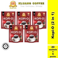 Kluang Black Coffee Cap Televisyen Kopi-O 2 in 1 (20 individual sachets x 5 packs) Kopi O Kluang Cap TV