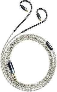 GUCraftsman 6N Single Crystal Silver 2.5mm/3.5mm/4.4mm Upgrade/Replacement Earphone Cable for Sennhe