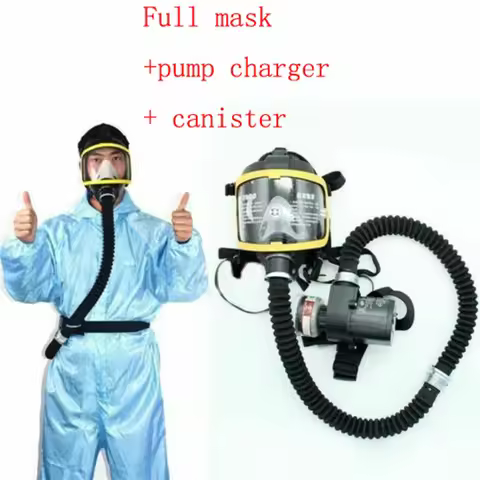 Protective Electric Constant Flow Supplied Air System Gas Mask Respirator Workplace Safety Supplie F