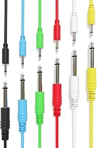 ExcelValley - Mono Patch Cables - TS 3.5mm 1/8" to 6.35mm 1/4" [6A-Pack | 20 cm - 7.87"]