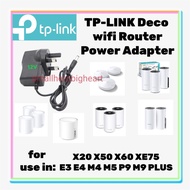 Replacement Adapter Power for TPLINK TP-LINK WIFI ROUTER MESH SYSTEM X20 X50 X60 XE75 E3 E4 M4 M5 M9
