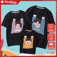 Familylove Family shirt - chibi Family Love you baby Family outfit, 100% stretch cotton