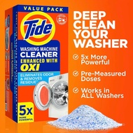 (Pack of 5) Washing Machine Cleaner with Oxi by Tide, Washer Machine Cleaner Powder for Front and To