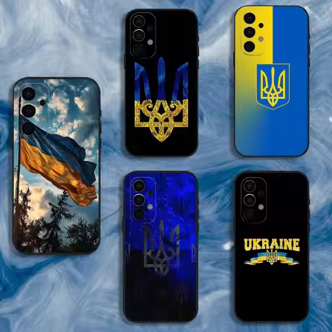 U-Ukraine Flag Phone Case For Samsung S25,S24,S21,S22,S23,S30,Ultra,S20,Plus,Fe,Lite,Note,10,9,5G Bl