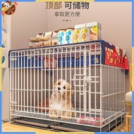 Dog Cage Household Small Dog Teddy Dog Cage with Toilet Medium-Sized Dog Corgi Indoor and Outdoor Pet Cage Cat Cage Rabbit Cage AXCH