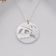 ni.kou 純銀 冰河 企鵝 動物 墜飾 項鍊
