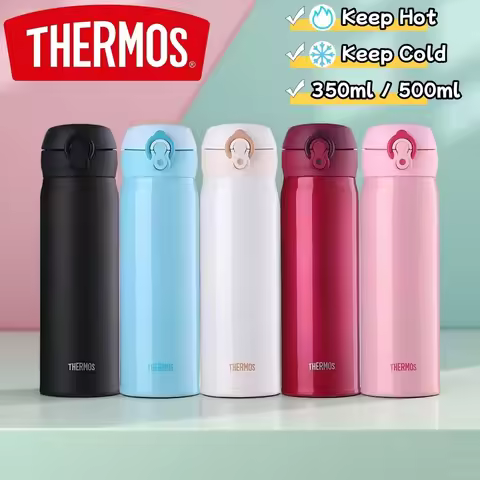 THERMOS 350/500ML Water Bottle Vacuum Flask Stainless Steel Thermal Mug, Hot Cold Keep 6-12H,Leakpro