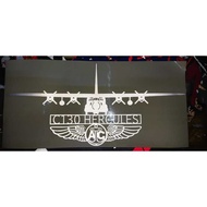 Sticker Lockheed Martin c-130 Hercules Sticker Airplane Angkat Tni Au sticker flame