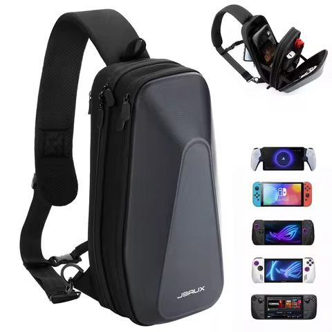 JSAUX Sling Bag for ROG Ally X, Carrying Case with EVA Hard Shell, Double-layer Bag For ROG Ally X C