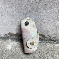 義大利霧蠟迷彩經典牛皮汽車鑰匙包 遙控器 牛皮鑰匙包 經典軍綠