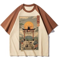 Funny Cat Graphic Shirt - Harajuku Streetwear '80s Anime Aesthetic