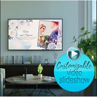 Wedding Slideshow|3-4min| personalized floral wedding photo book with music - save the date video - 