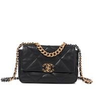 Chanel Black Quilted Lambskin Chanel 19 Flap Aged Gold, Gold, Silver and Ruthenium Hardware, 2020