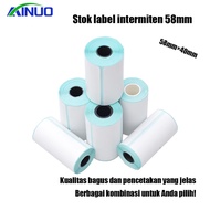 AINUO Label58 Thermal Printer Gap Label Paper Thermal Printer Paper 58mm Label Paper Thermal Printer