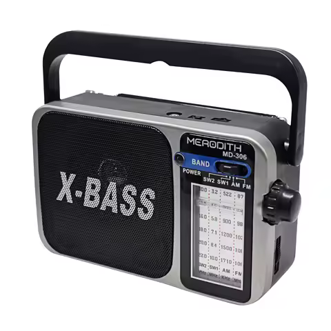 RD-306 3-Band Portable Radio AM/FM/SW1/SW2 Micro USB Charge Slot Mini FM Receiver with Radio