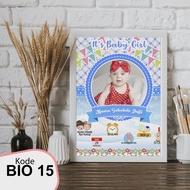 Biodata Frame mdf biodata Baby mdf Frame a4 Figure