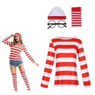 Anime Smart Wally Wherr's Parent-Child Costume - Perfect for Halloween Shows 1024N1