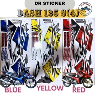 DASH125 S FI Stripe Stiker Sticker HONDA DASH 125S (4) 2018 FUEL INJECTION BODY COVERSET COVER SET KAVERSET KAVER SET