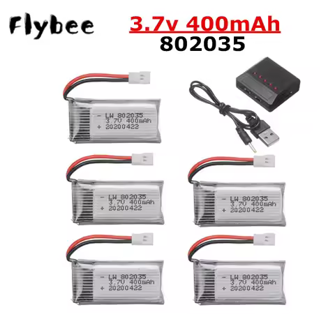 3.7V 400mAh Lipo Battery For H107 H31 KY101 E33C E33 U816A V252 H6C RC Drone Spare Parts 3.7v 802035