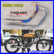 Honda CG125, CG125fi motorcycle exhaust made of titanium and 304 stainless steel, TORNADO brand