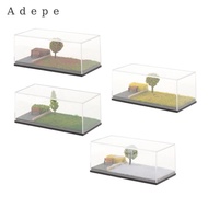 Adepe 1/64 Model Car Display Case Diecast Wheels Display Case Parking Diorama Base for Mini Car