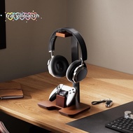 TRACYILLOIAN Headset Stand, Universal Creative Headphone Stand,  Wooden Detachable Headphone Holder 