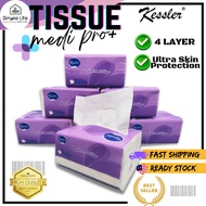 Soft Facial Tissue Paper 75 pulls x4 ply Kessler Unscented Virgin Wood Tissue Paper 【3 Carton Free 1 Carton】