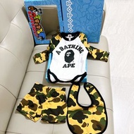 購置香港專門店，正版 A Bathing Ape BABY MILO BABYGIFT SET 嬰兒衣服禮品套裝 size 70
