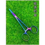 ((Tuoyuan Fishing Tackle) TY Curved Color Titanium Hemostatic Forceps 12.5 14CM 16CM 18CM