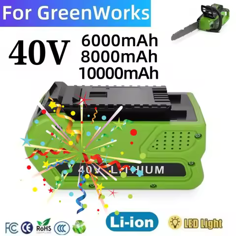 High capacity Li-ion Battery For Greenworks 40V 8.0AH G-MAX Manufacturer Replacement Battery for Law