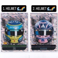 F1 Topps Turbo Card (HELMET) - Fernando Aolonso & Alex Albon (LIGHTING LIDS - RAINBOWS)