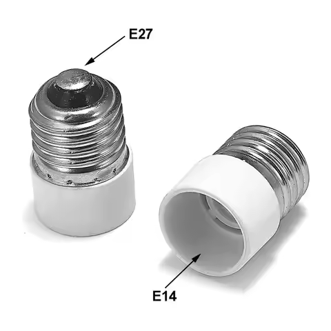 E27 to E14 Adapter E26 to E14 Lamp Holder Converter Power Adapter Base Socket LED Light Bulb Extend