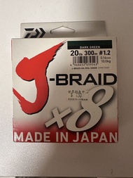 DAIWA J-BRAID x8 Dark Green 20lb 300m Fishing Line