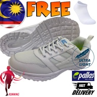 PALLAS JAZZ / Kasut Putih Sport Jogging Sukan Sekolah Lari Perempuan Lelaki / White School Shoes