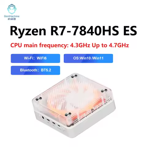 New AMD Ryzen7 R7 7840HS R9 7940HS MINI PC Windows 11 8Cores 16Threads DDR5 4800Mhz M.2 SSD WIFI6 BT